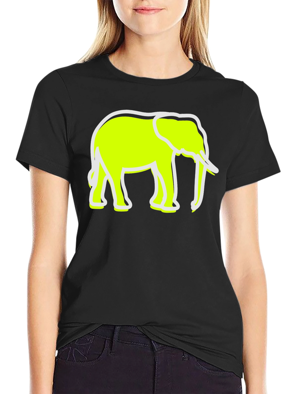 Elephant Graphic Tee - Black Casual Shirt