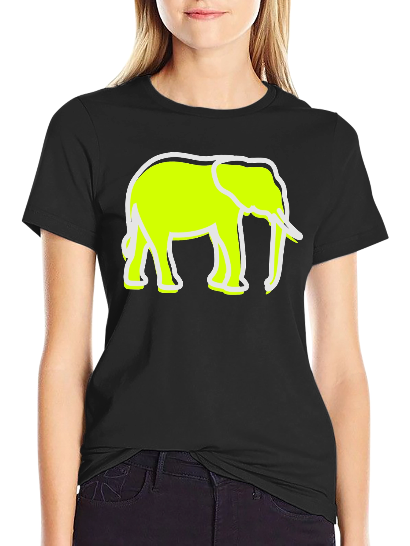 Elephant Graphic Tee - Black Casual Shirt