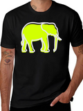 Elephant Graphic Tee - Black Casual Shirt