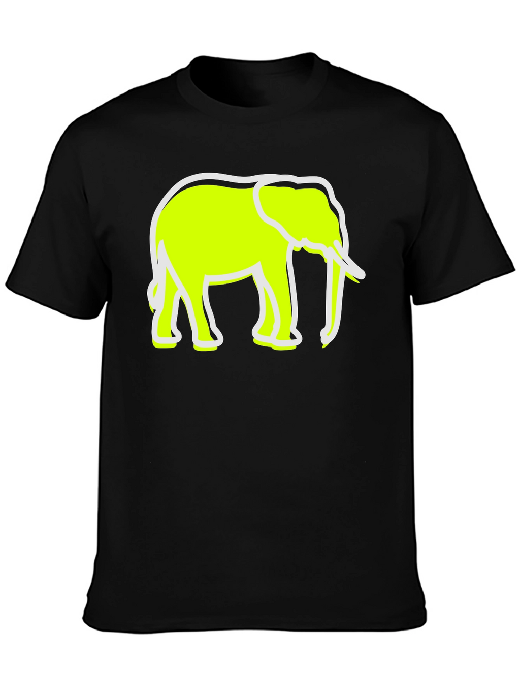 Elephant Graphic Tee - Black Casual Shirt