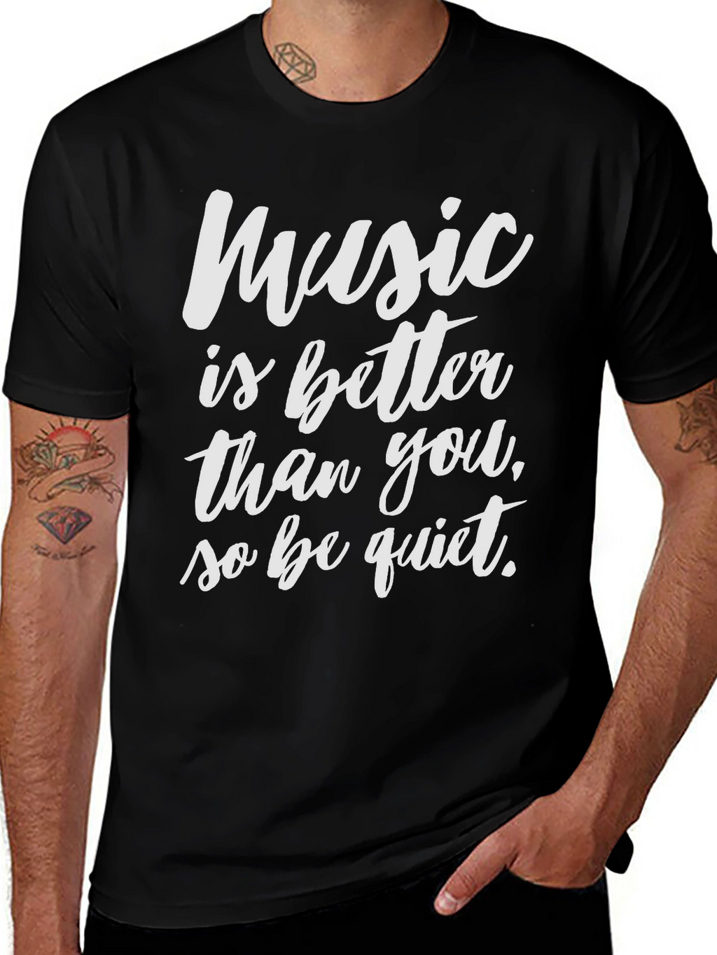 Music Lover Black T-Shirt: Better Than You!