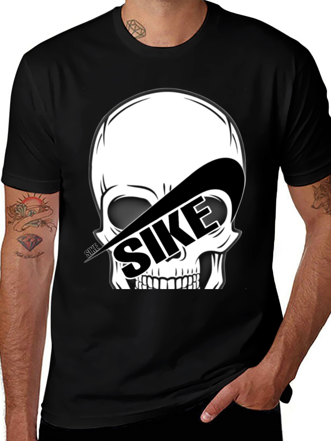 SIKE Skull Graphic Tee - Black