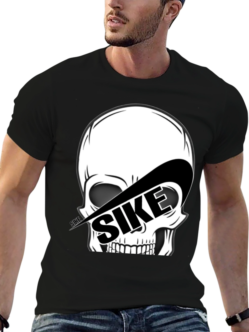 SIKE Skull Graphic Tee - Black