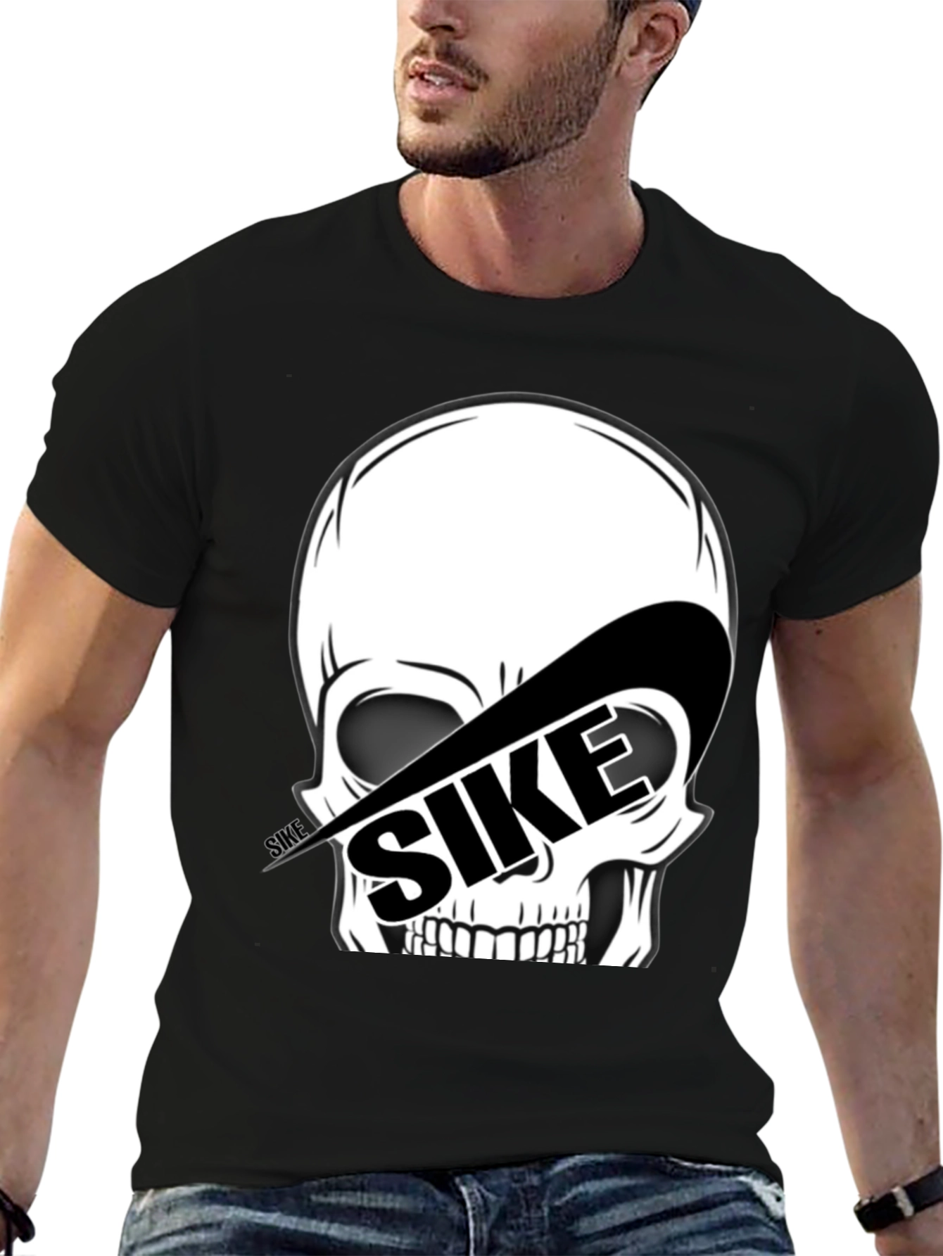 SIKE Skull Graphic Tee - Black