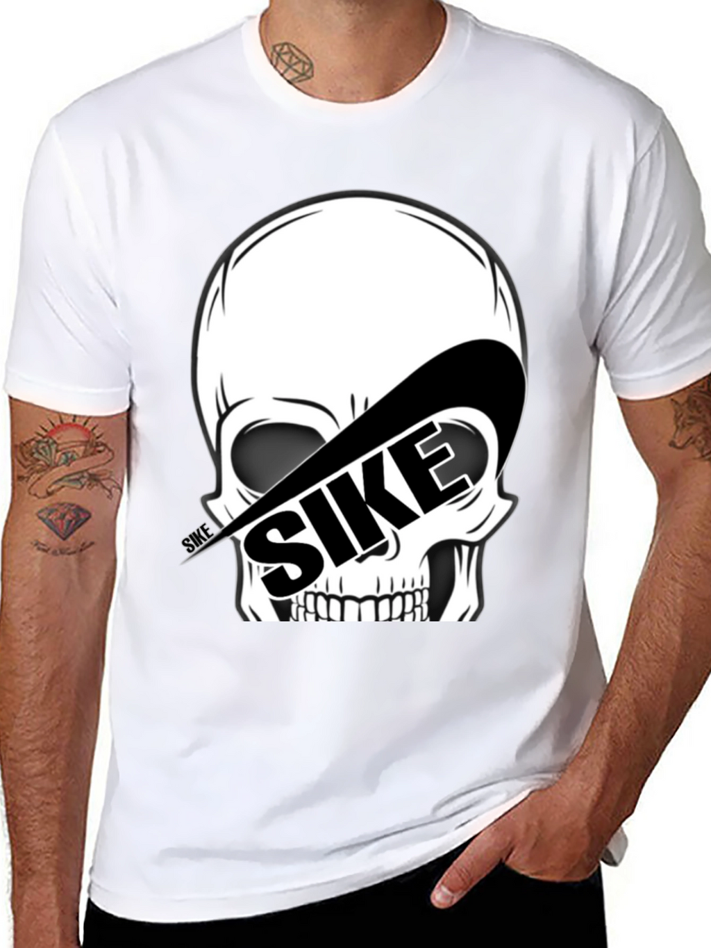 SIKE Skull Graphic Tee - Black