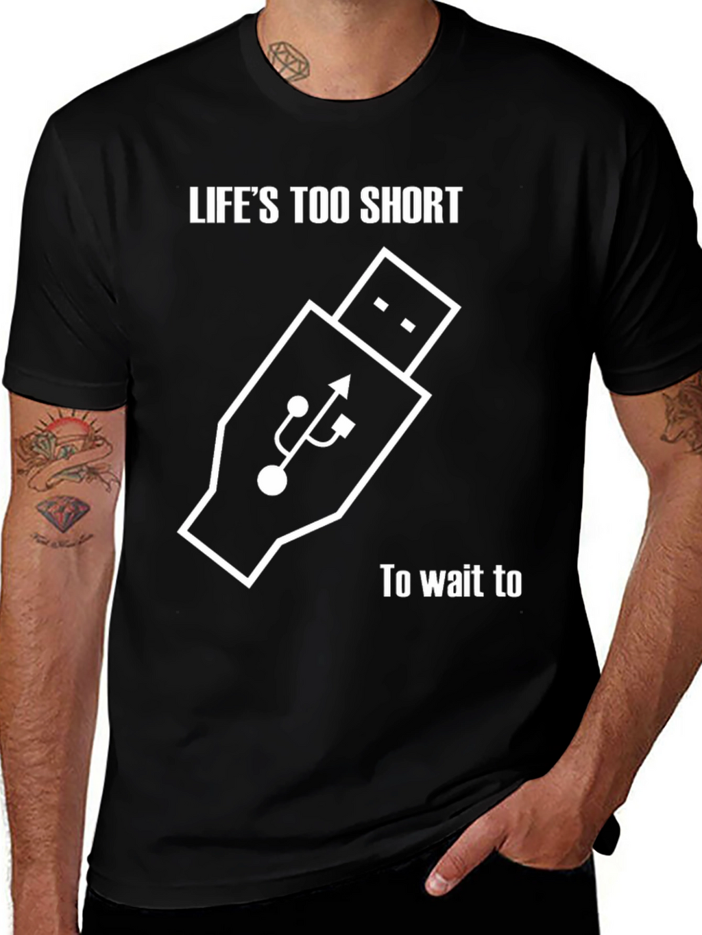Lifes Too Short Shirt - USB Funny Tee