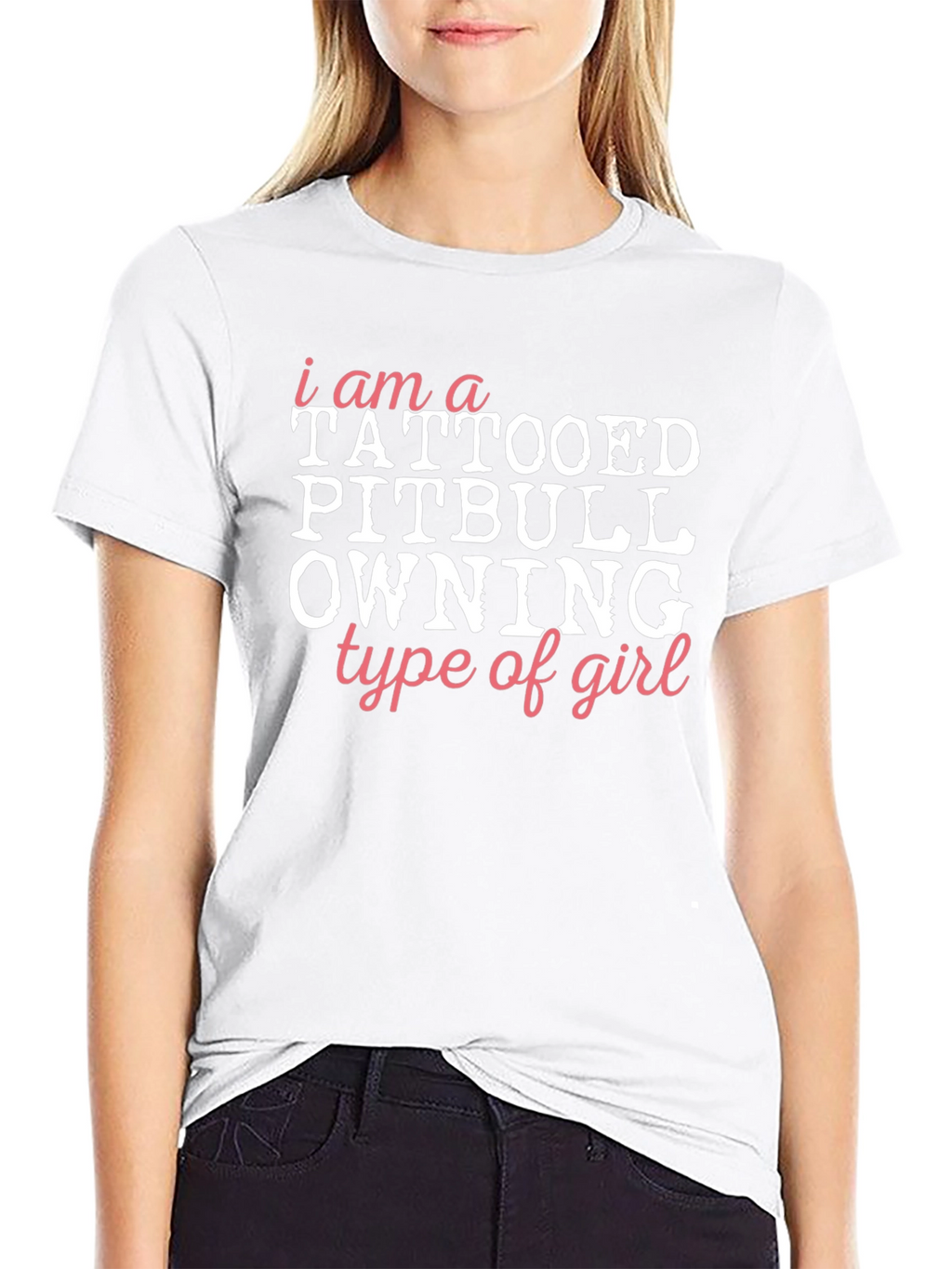 Tattooed Pitbull Owning Girl Graphic Tee