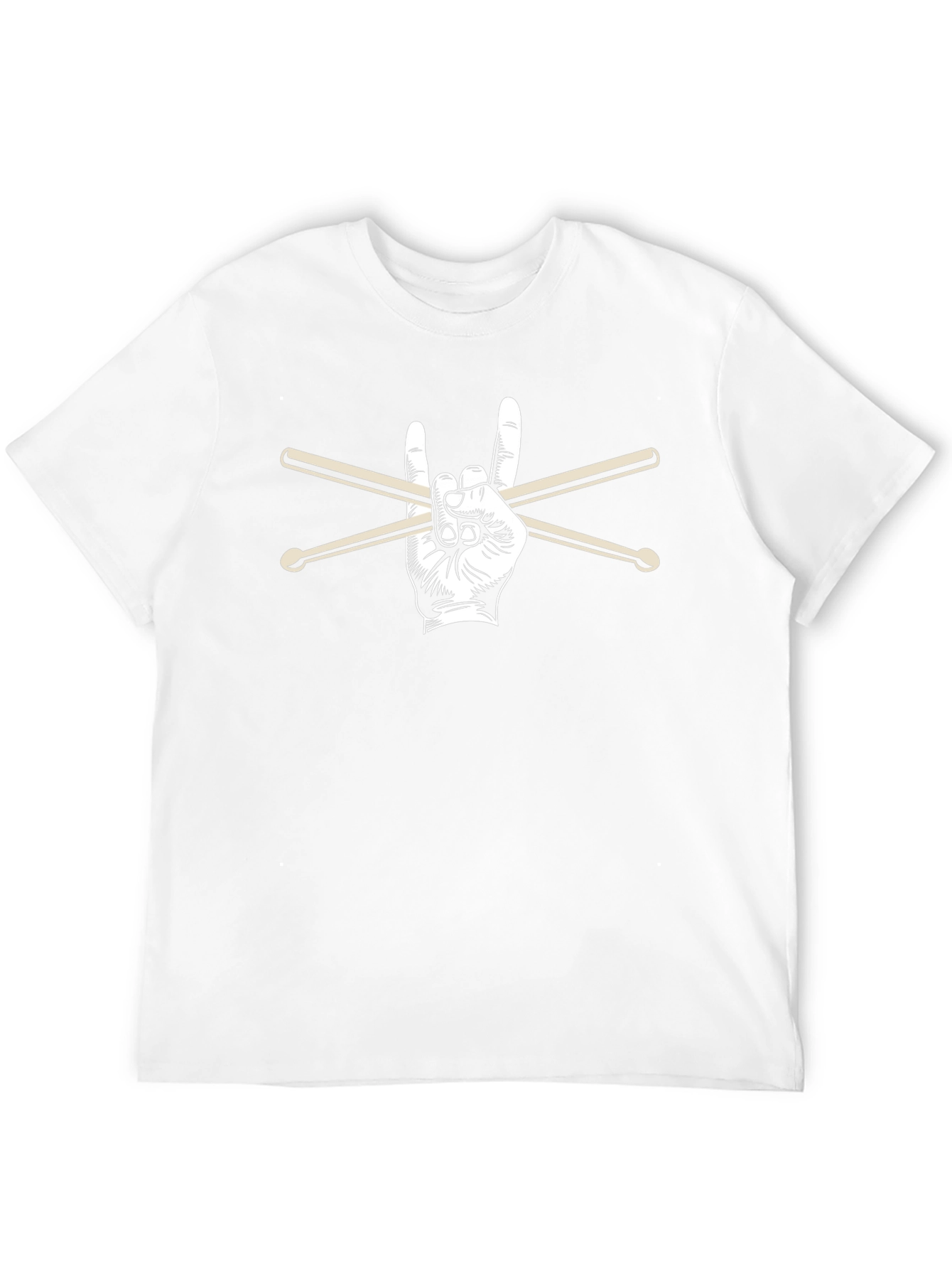 Rock On Drummer T-Shirt - Black Graphic Tee