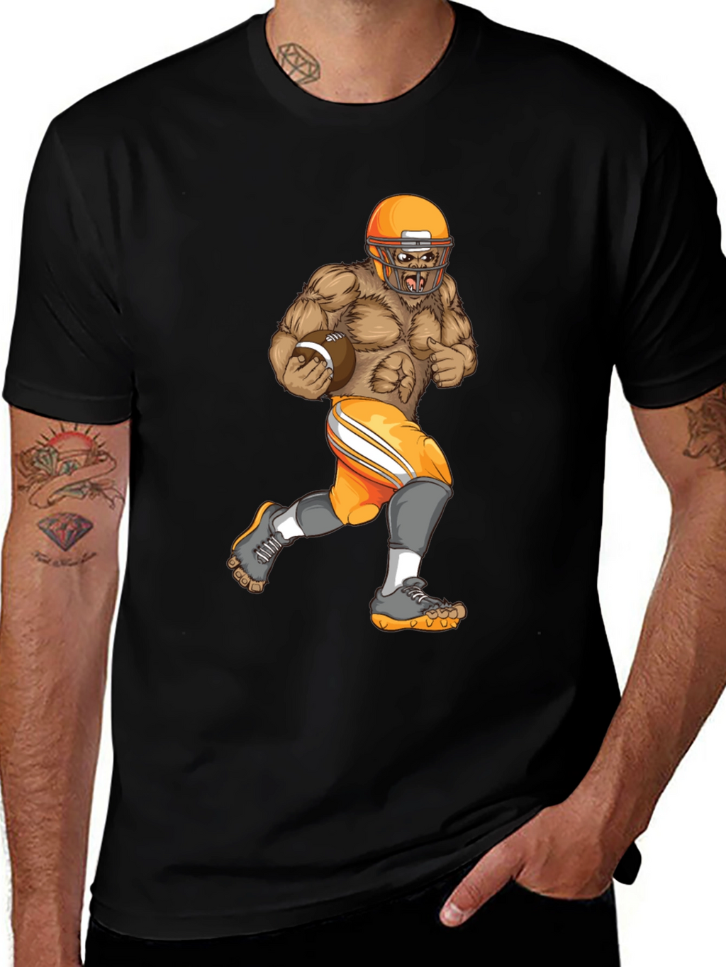 Gorilla Football Player T-Shirt