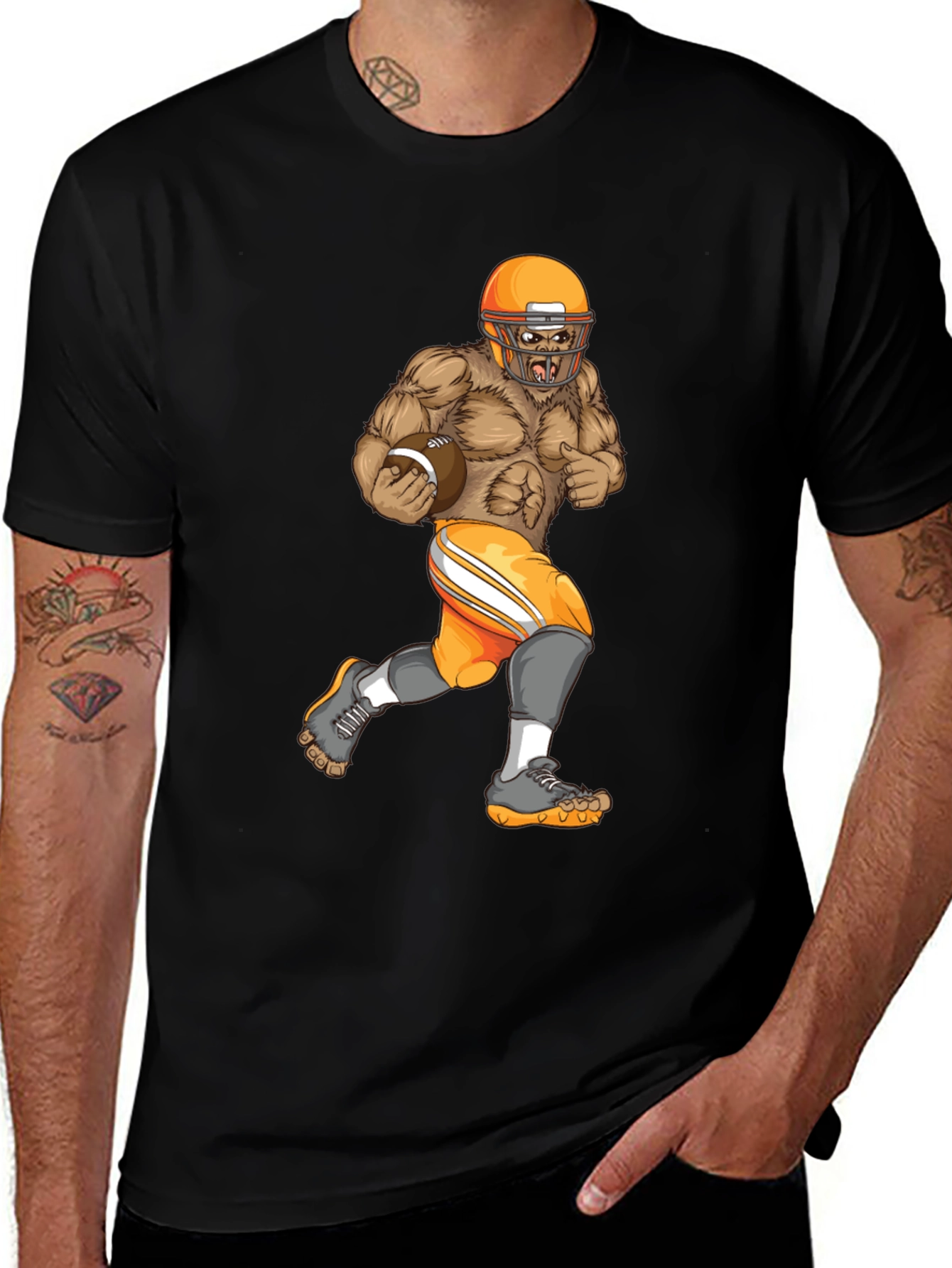 Gorilla Football Player T-Shirt