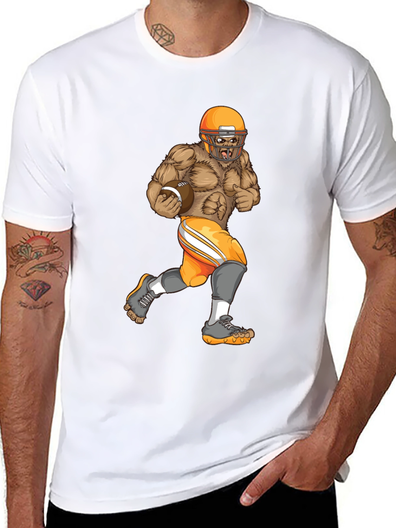 Gorilla Football Player T-Shirt
