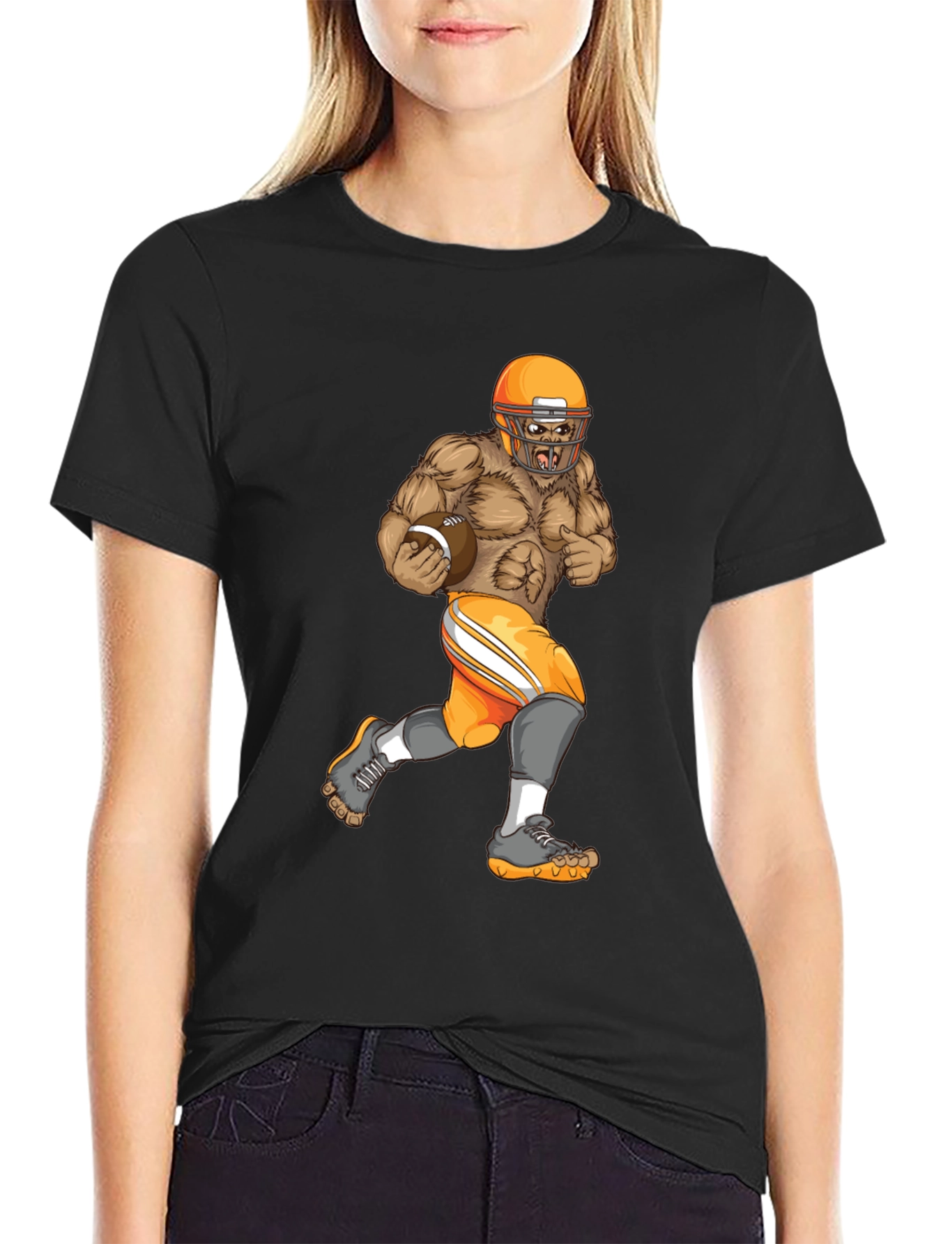 Gorilla Football Player T-Shirt