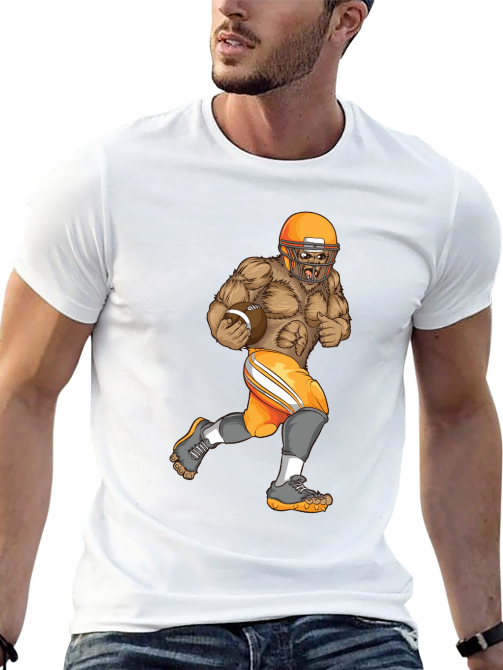 Gorilla Football Player T-Shirt