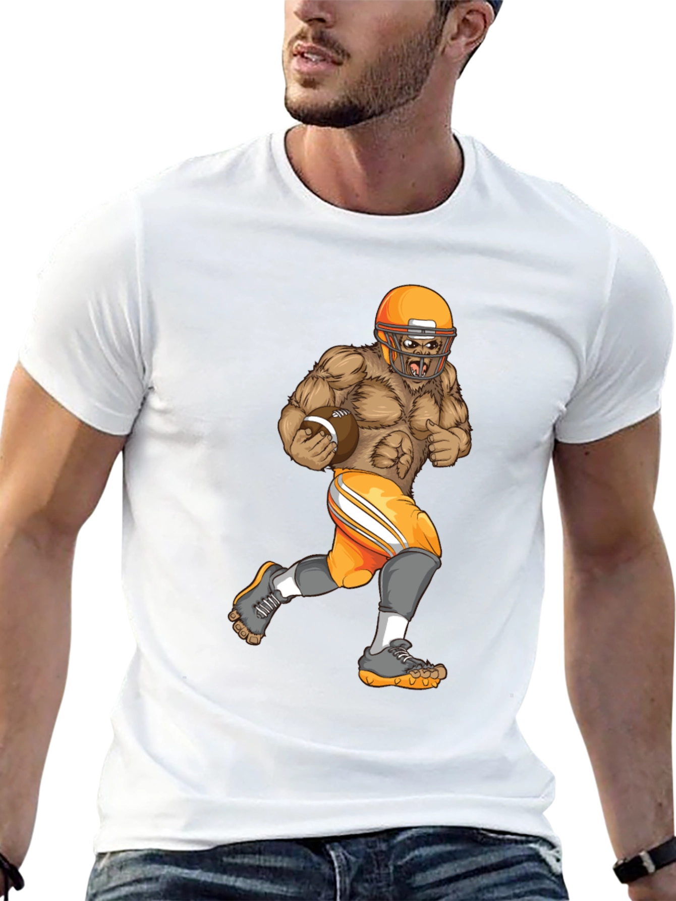 Gorilla Football Player T-Shirt
