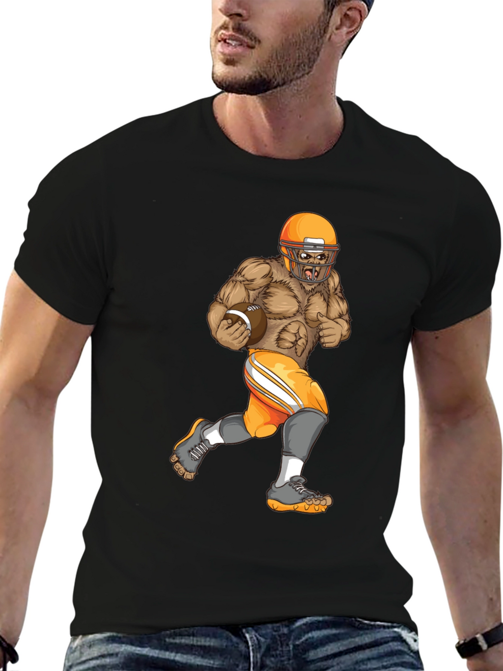 Gorilla Football Player T-Shirt