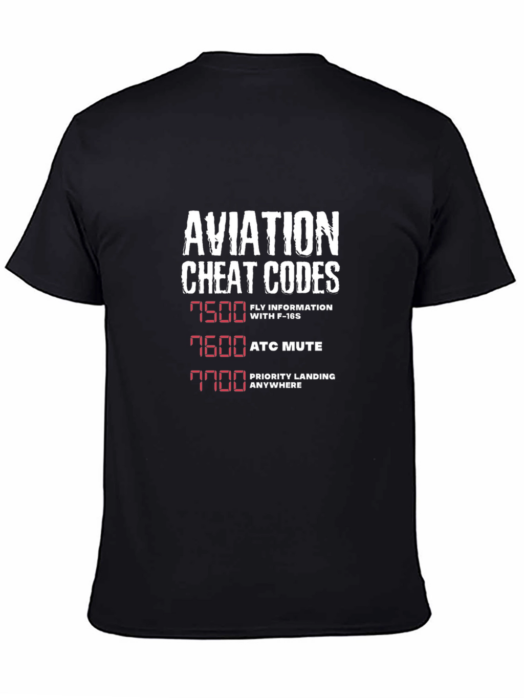 Aviation Cheat Codes T-Shirt - Pilot Humor Tee