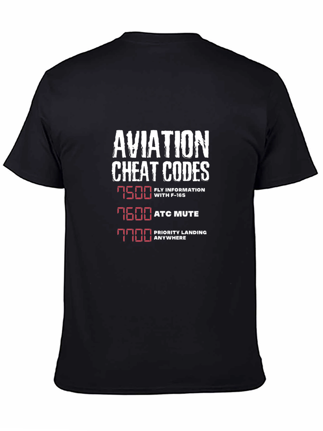 Aviation Cheat Codes T-Shirt - Pilot Humor Tee
