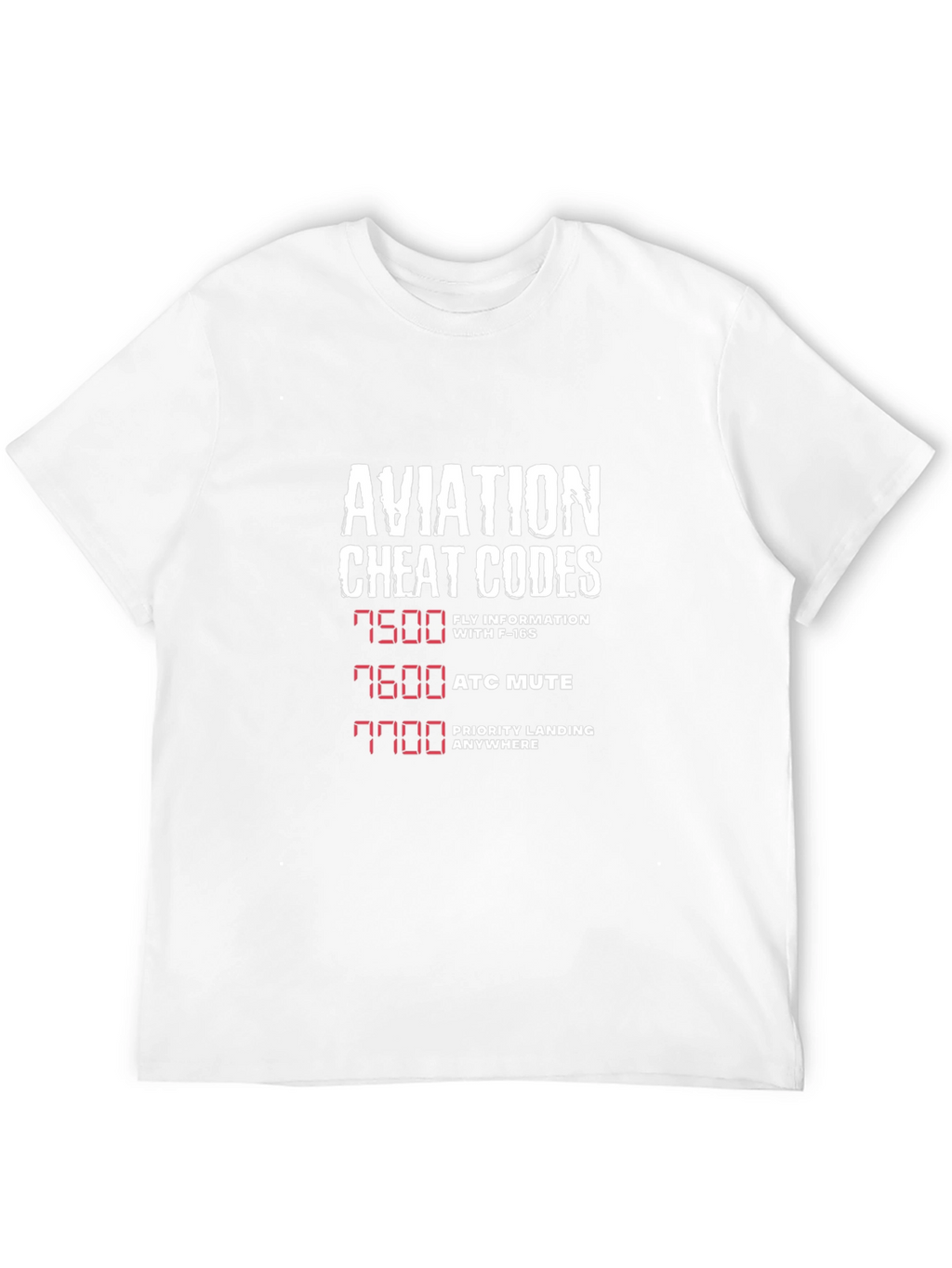 Aviation Cheat Codes T-Shirt - Pilot Humor Tee