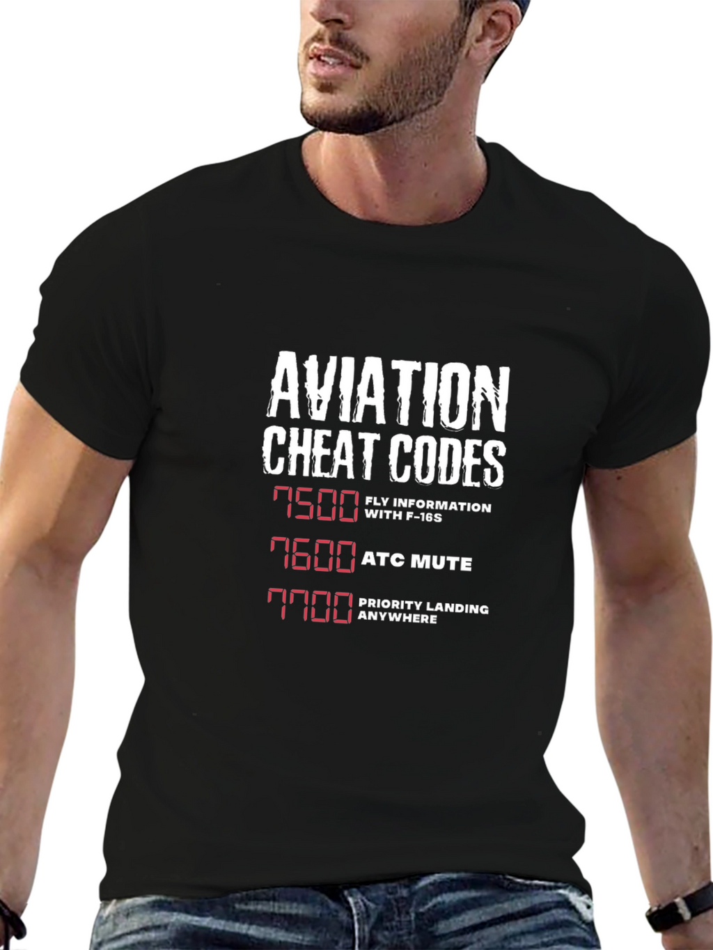 Aviation Cheat Codes T-Shirt - Pilot Humor Tee