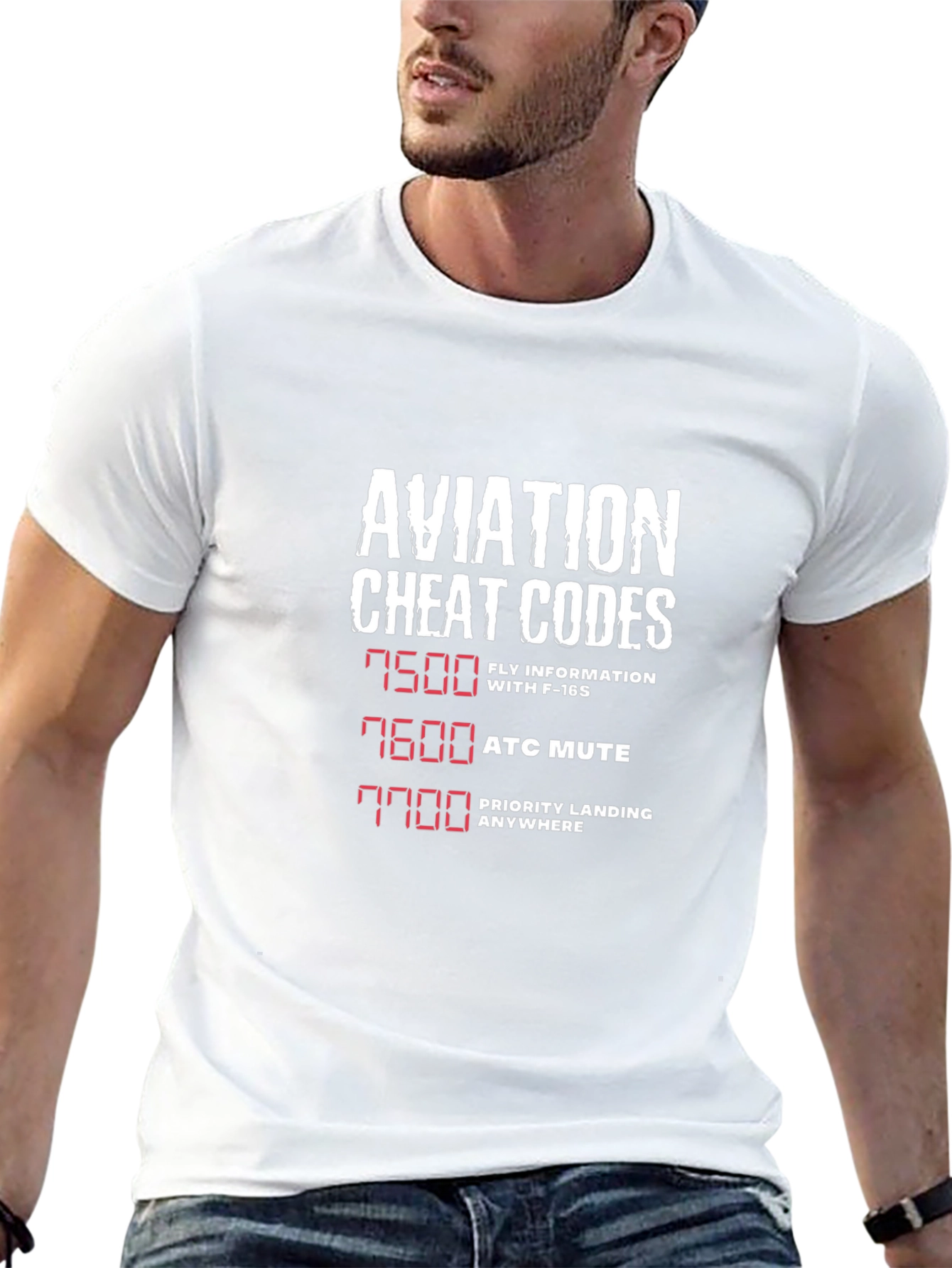 Aviation Cheat Codes T-Shirt - Pilot Humor Tee