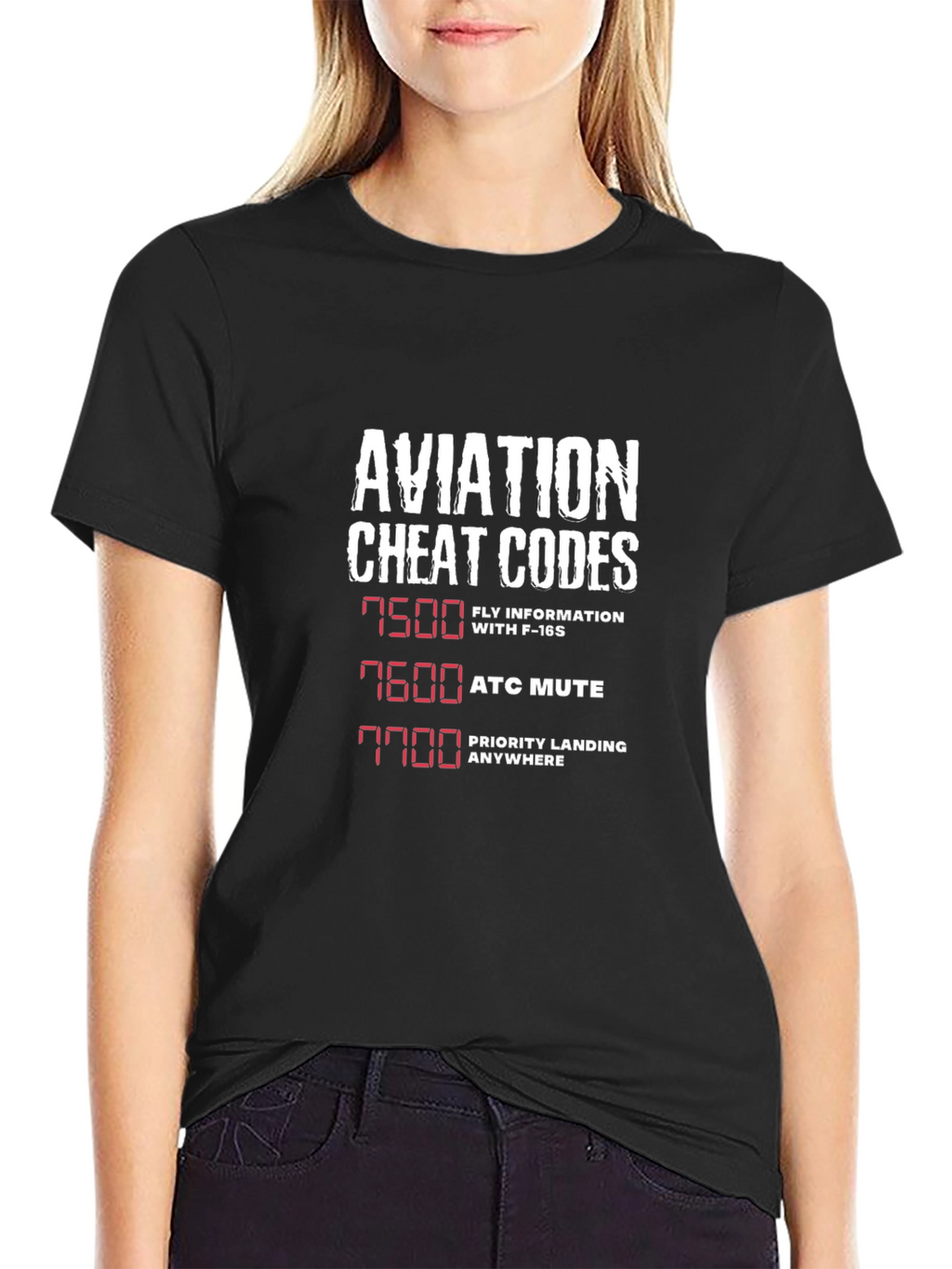 Aviation Cheat Codes T-Shirt - Pilot Humor Tee