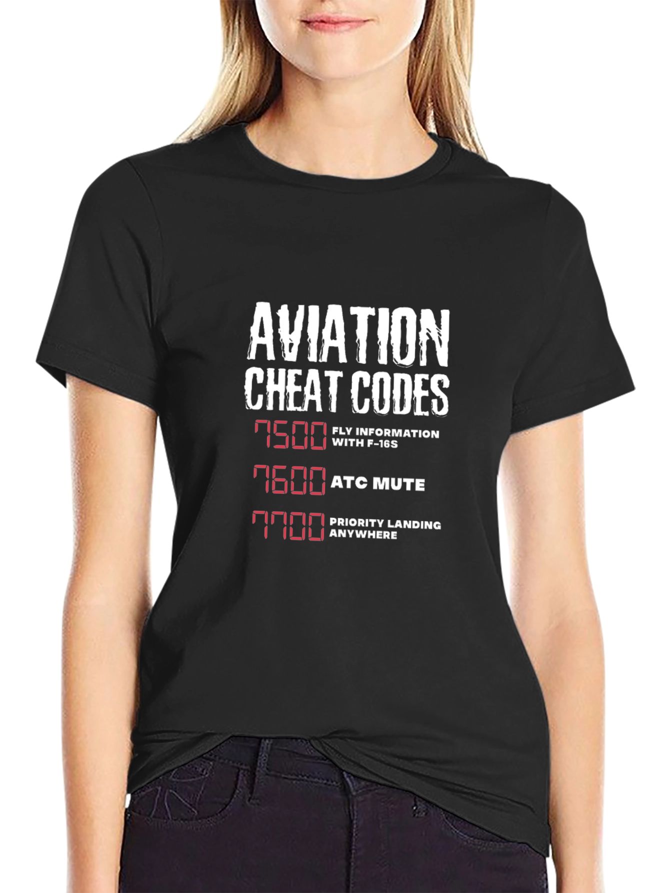 Aviation Cheat Codes T-Shirt - Pilot Humor Tee