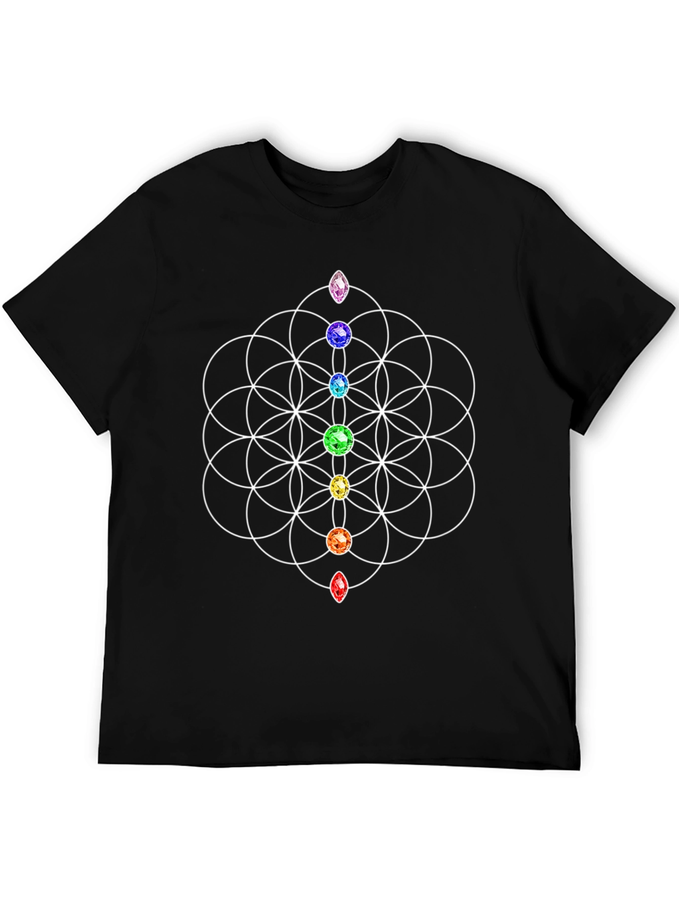 Chakra Gem Flower of Life Graphic T-Shirt