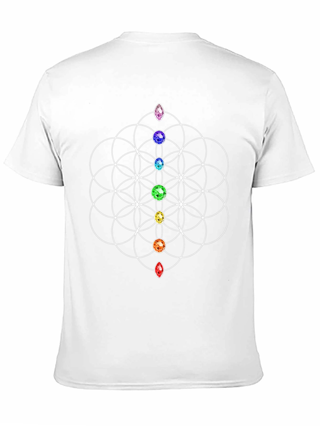 Chakra Gem Flower of Life Graphic T-Shirt