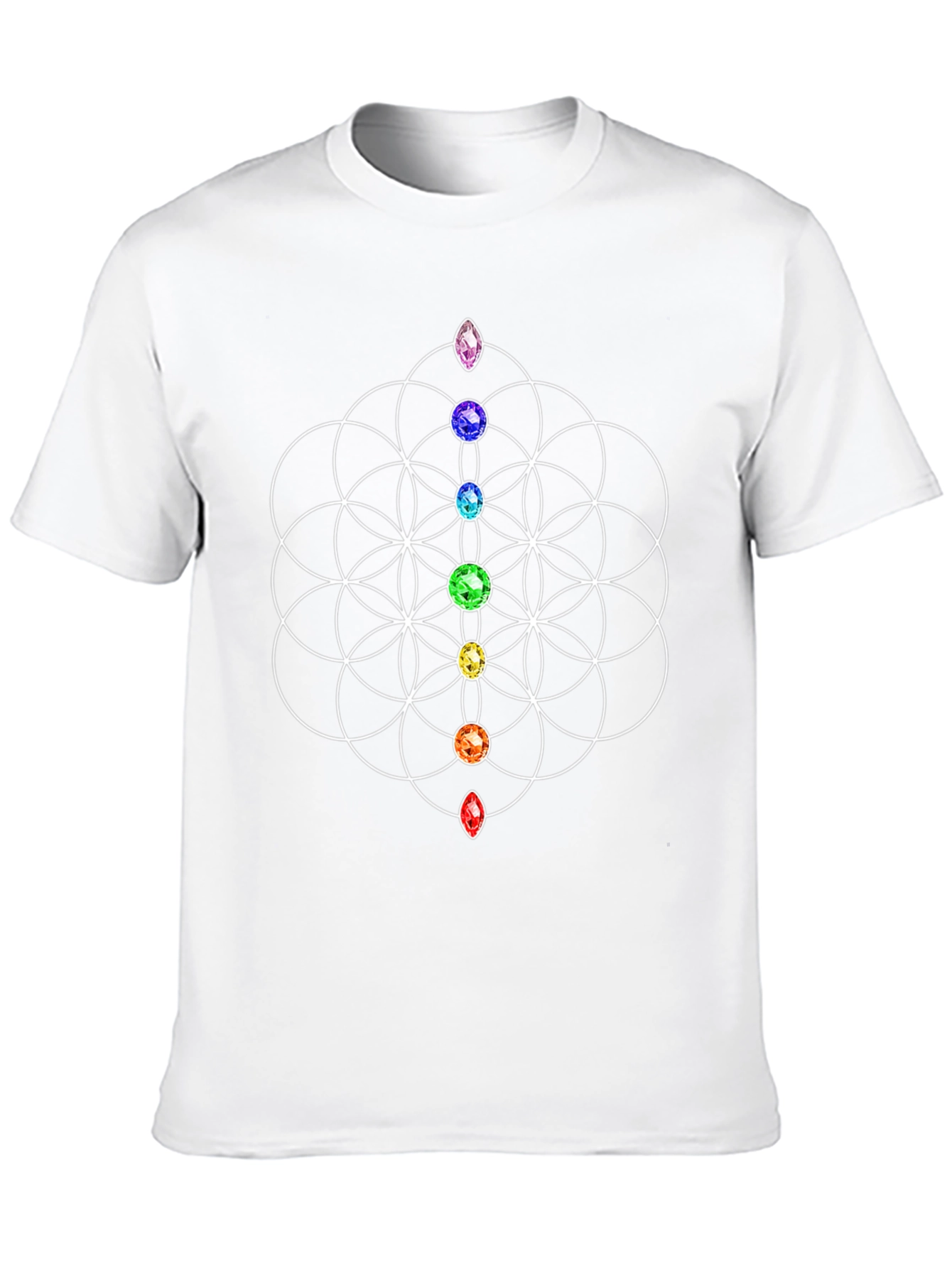 Chakra Gem Flower of Life Graphic T-Shirt