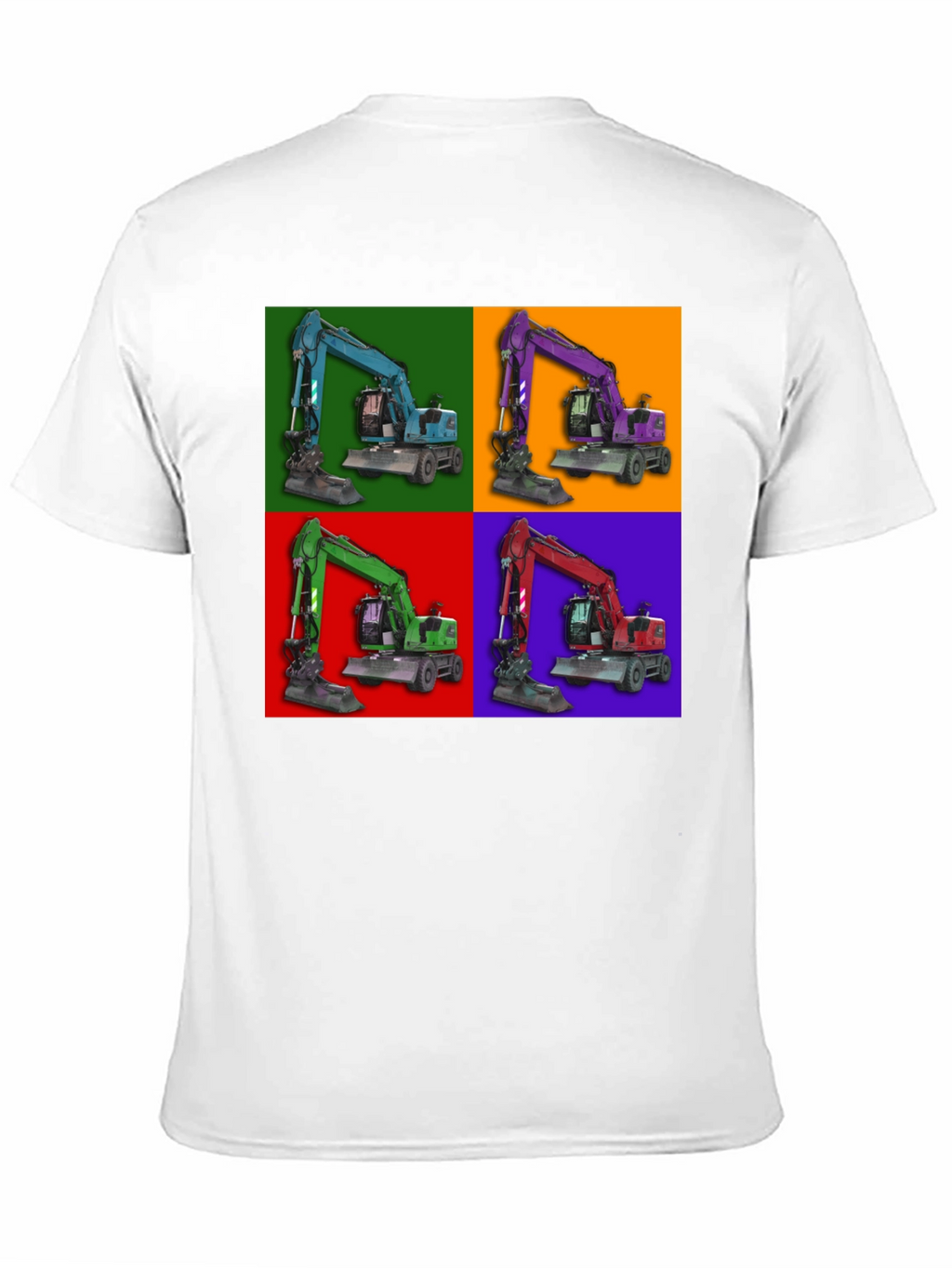 Excavator Pop Art Graphic T-Shirt