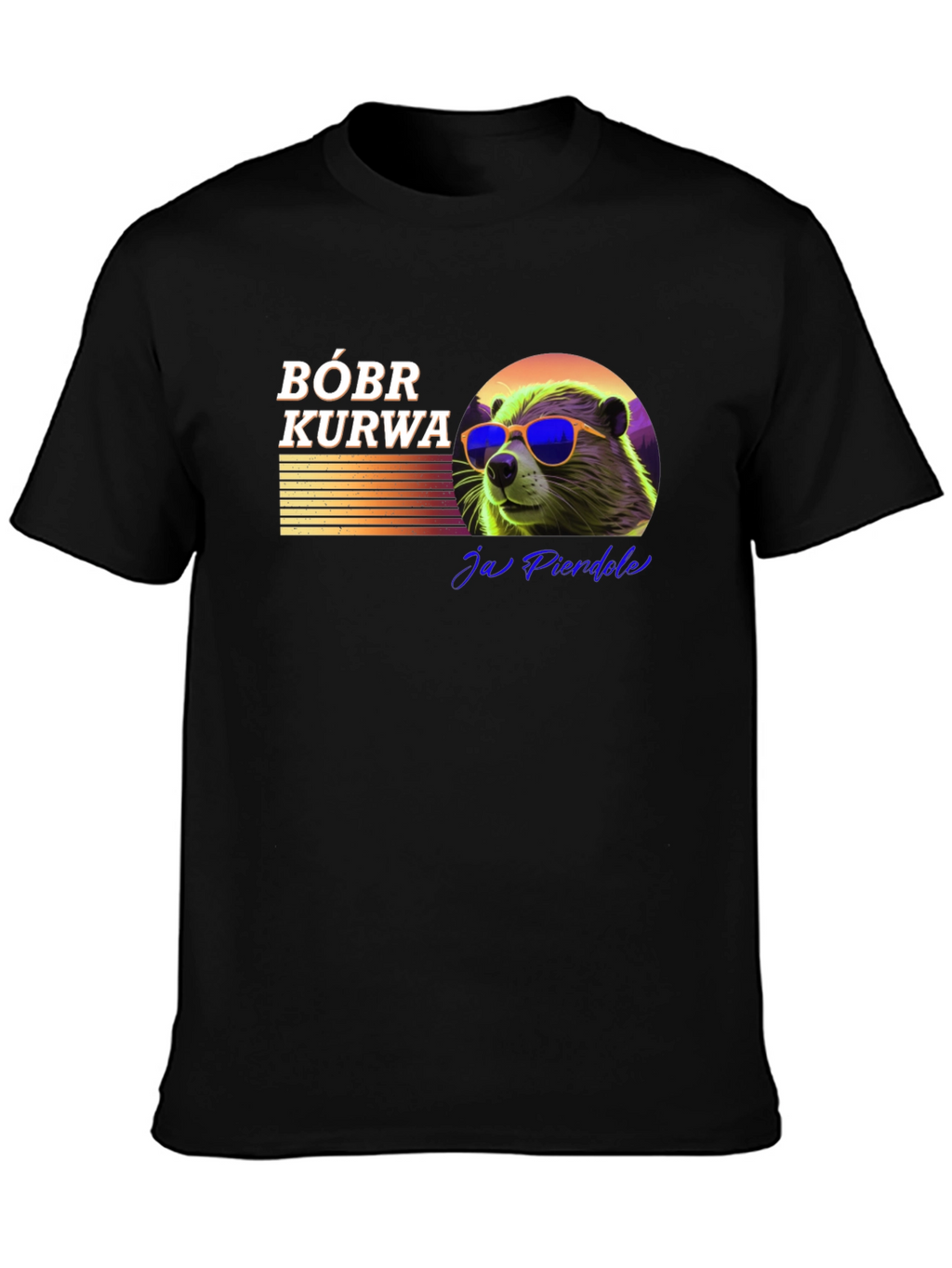 Bóbr Kurwa Graphic T-Shirt - Cool Beaver Design