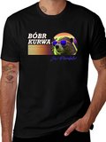 Bóbr Kurwa Graphic T-Shirt - Cool Beaver Design