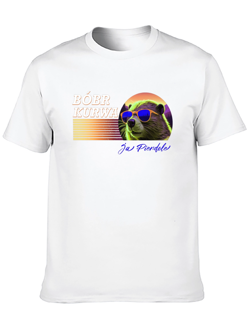 Bóbr Kurwa Graphic T-Shirt - Cool Beaver Design