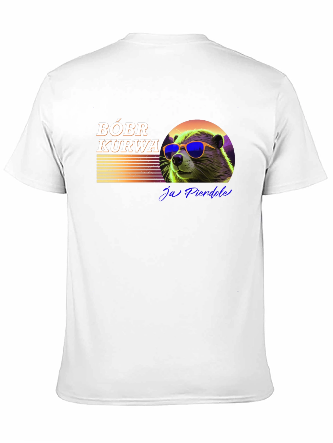 Bóbr Kurwa Graphic T-Shirt - Cool Beaver Design