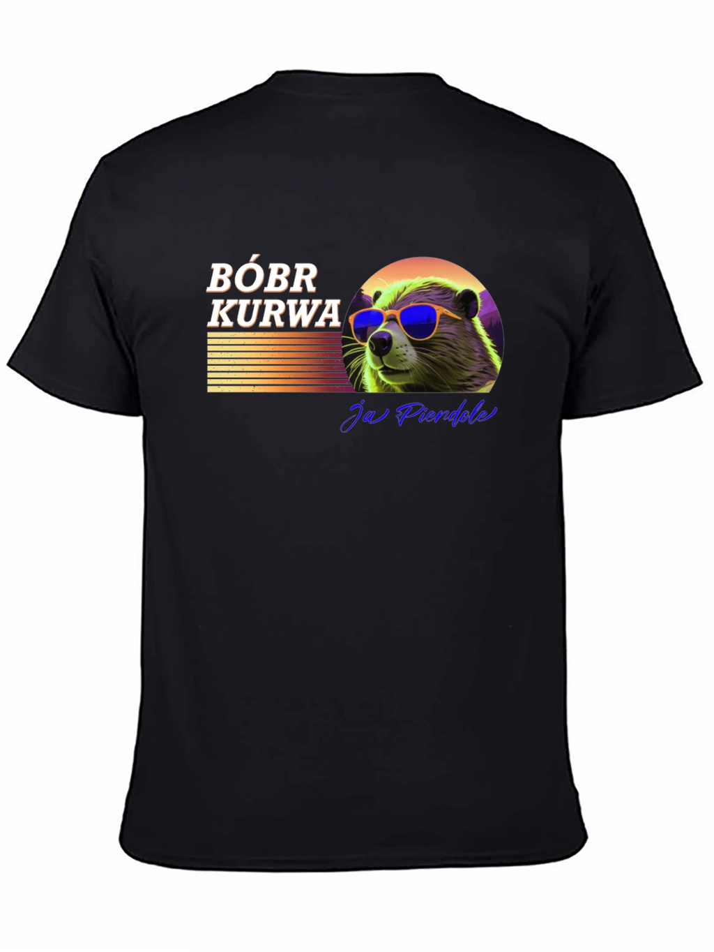 Bóbr Kurwa Graphic T-Shirt - Cool Beaver Design