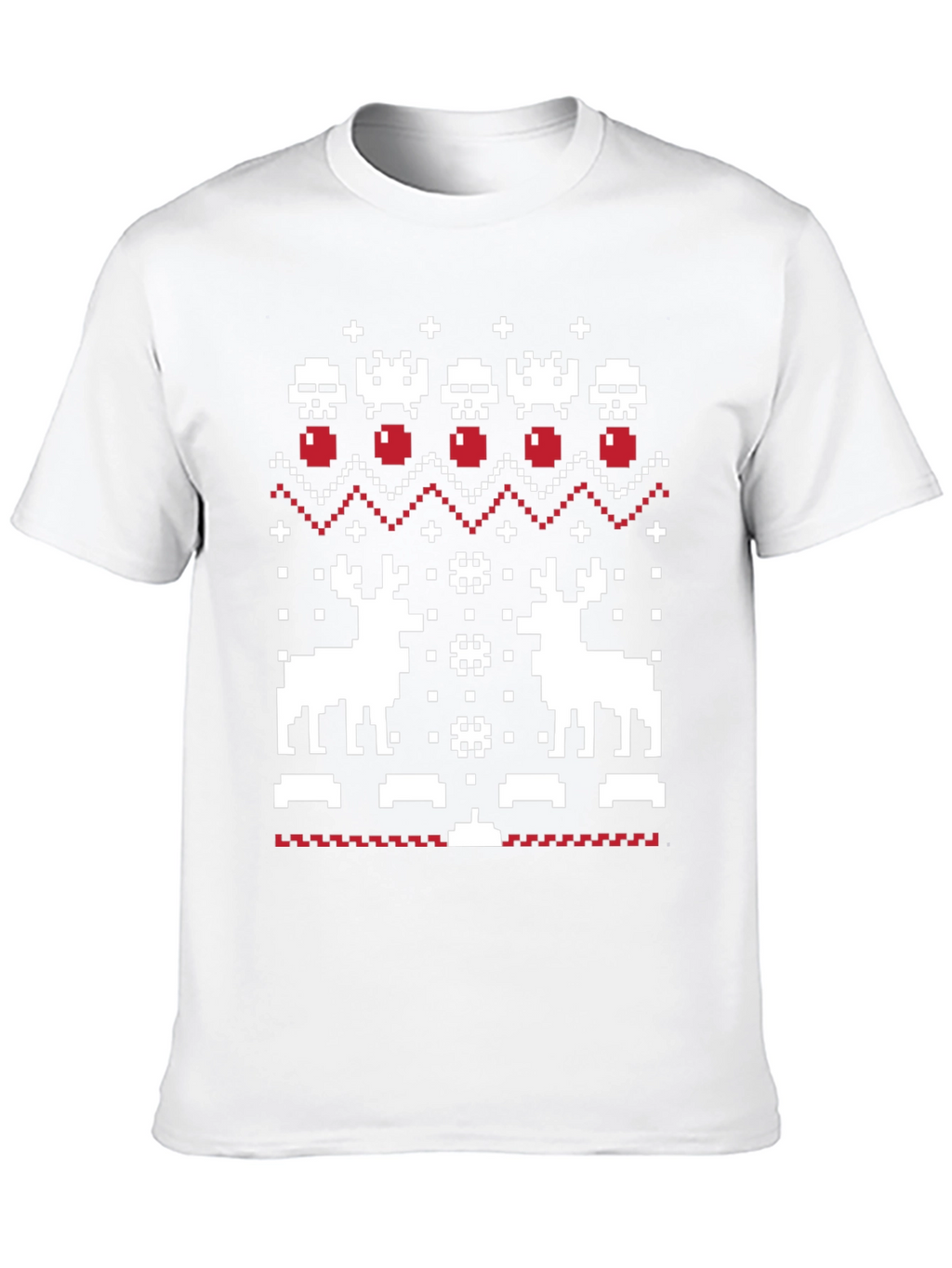 Pixel Art Christmas Deer T-Shirt