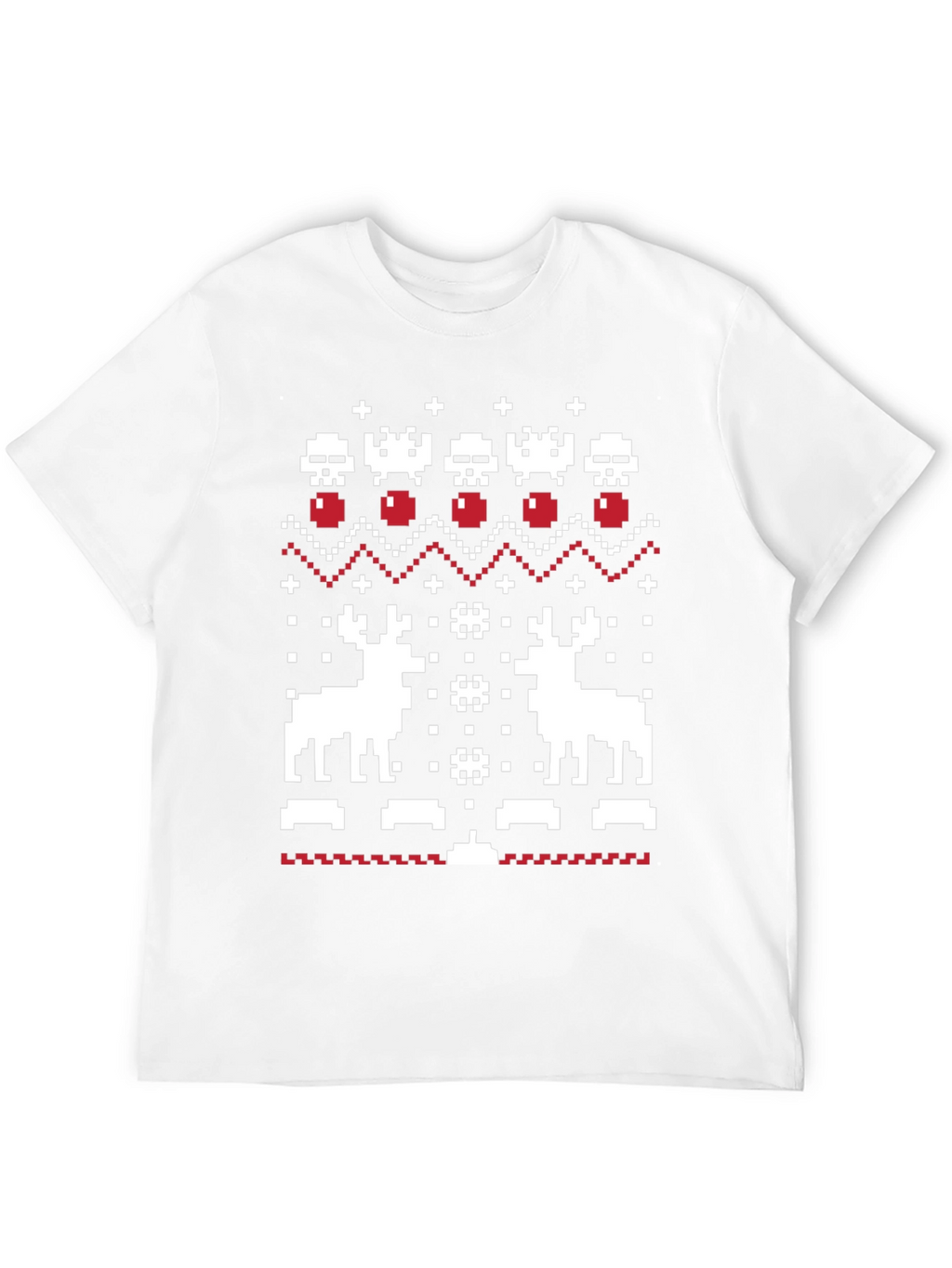 Pixel Art Christmas Deer T-Shirt