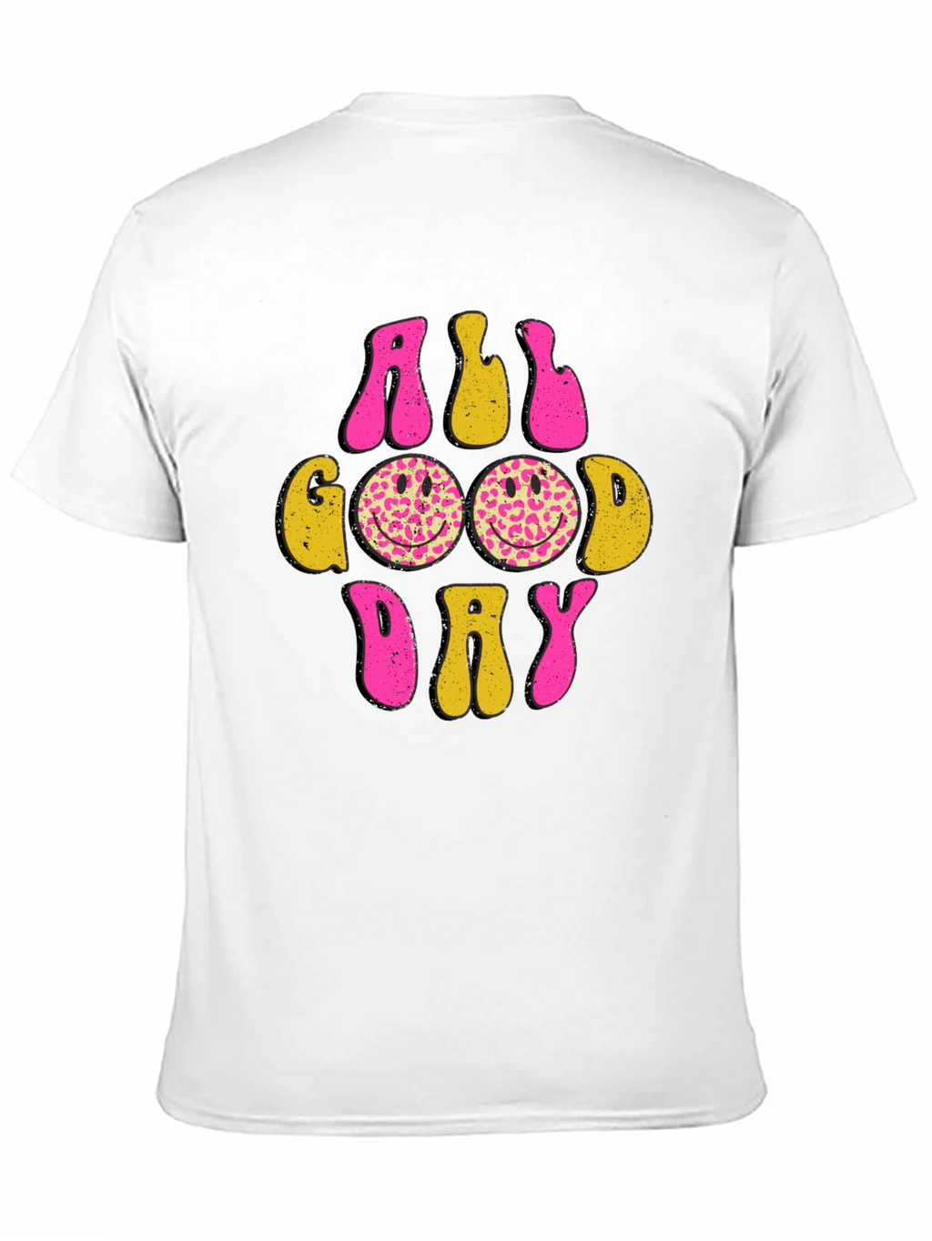 All Good Day Smiley Face Graphic Tee - Black