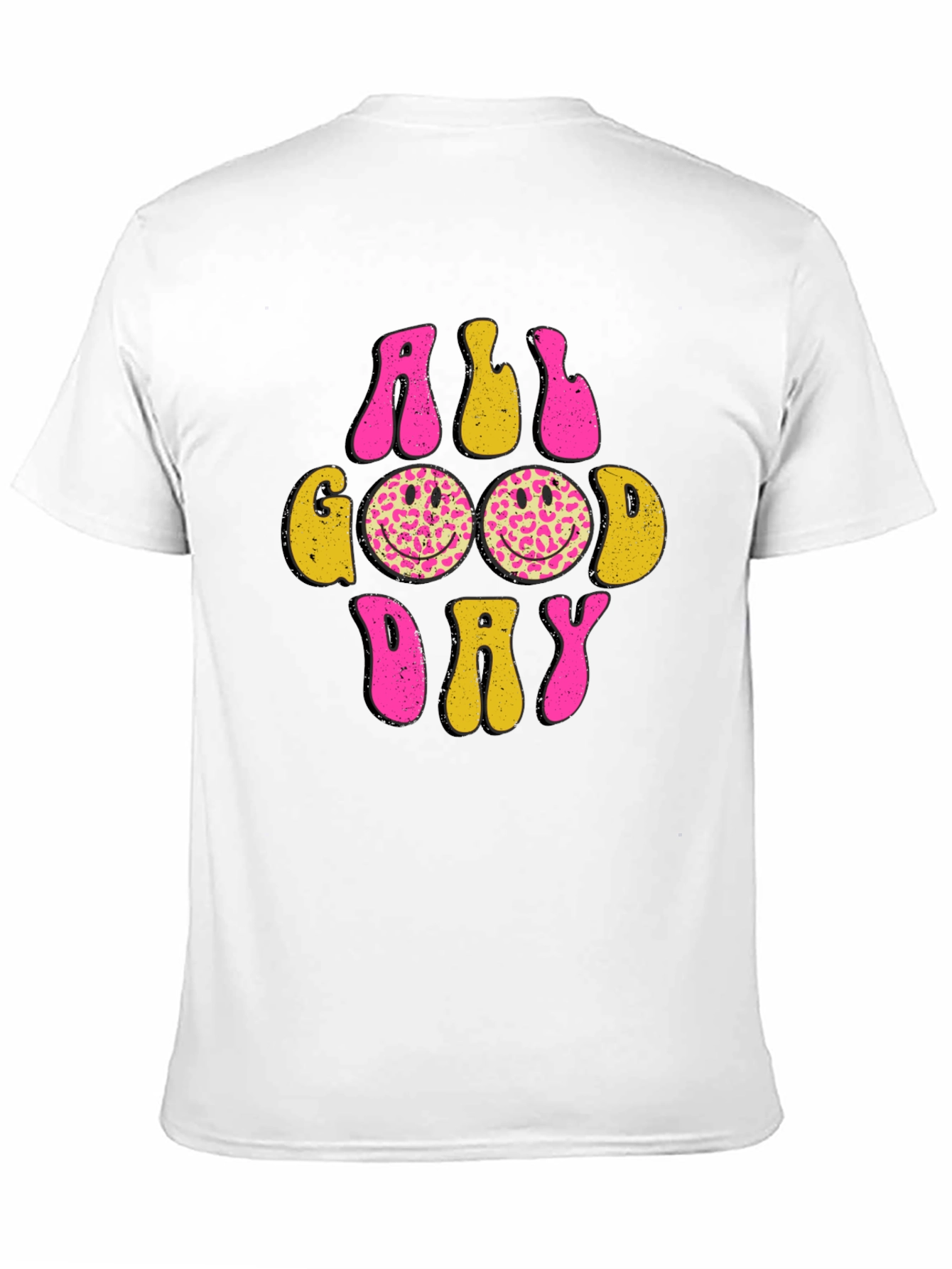 All Good Day Smiley Face Graphic Tee - Black