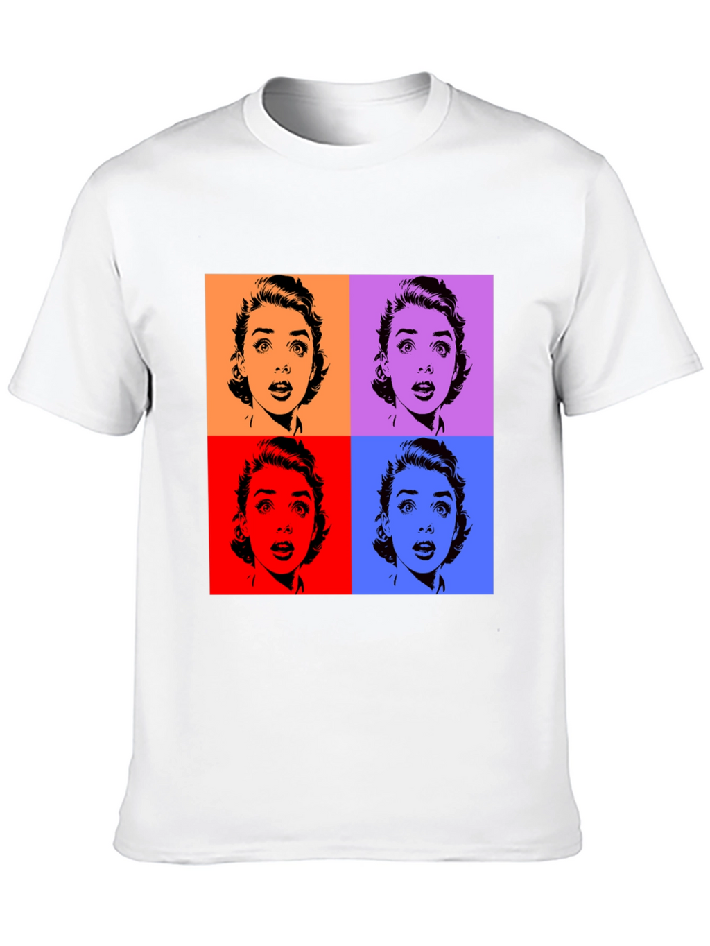 Pop Art T-Shirt - Black Audrey Hepburn Style Tee