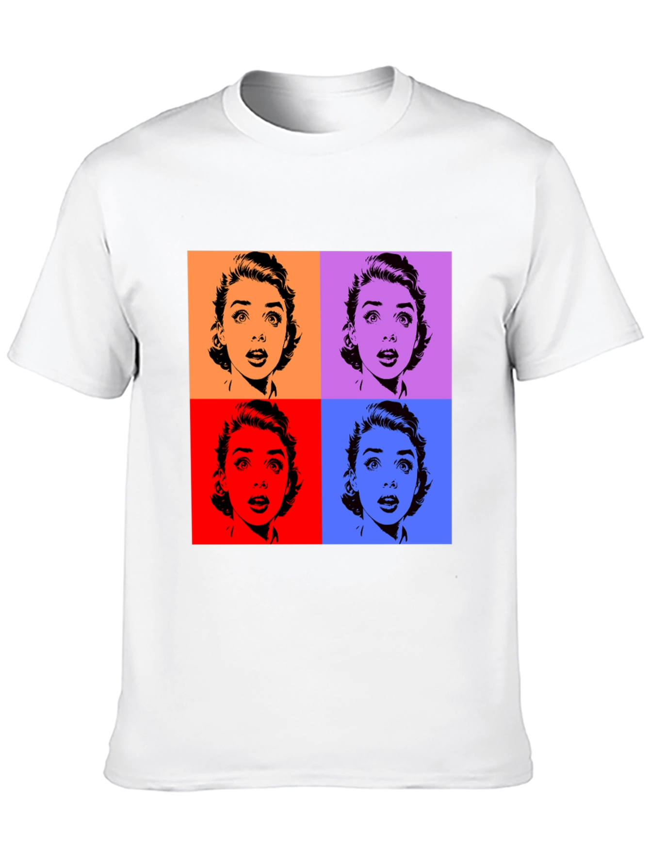 Pop Art T-Shirt - Black Audrey Hepburn Style Tee