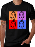 Pop Art T-Shirt - Black Audrey Hepburn Style Tee