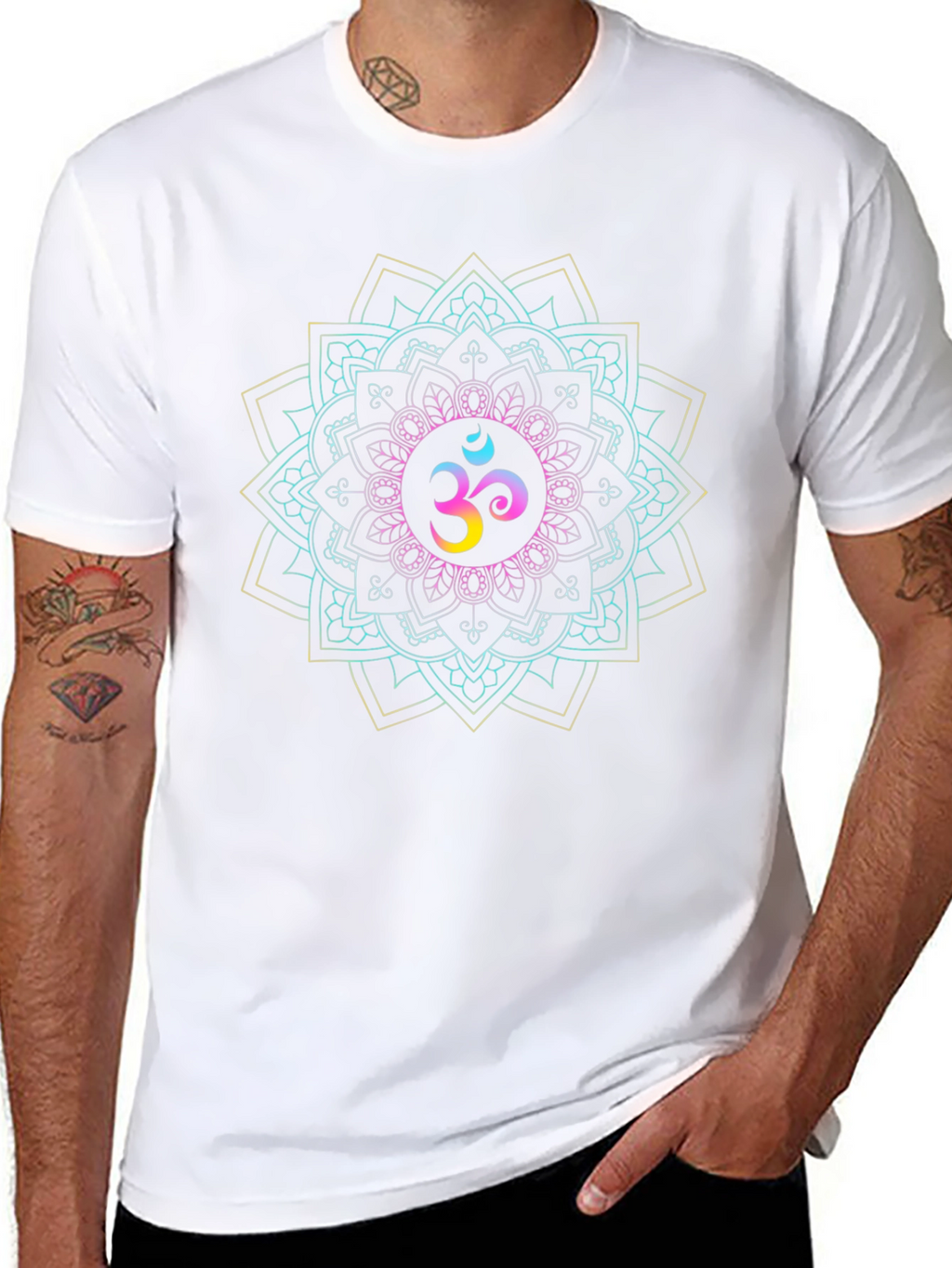 Om Mandala T-Shirt - Spiritual Geometric Design