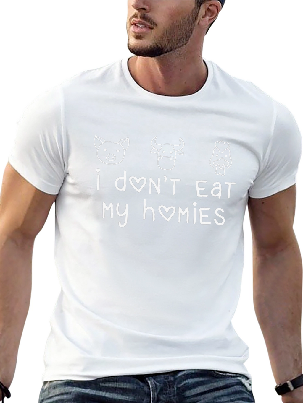 Vegan Dont Eat My Homies Graphic Tee