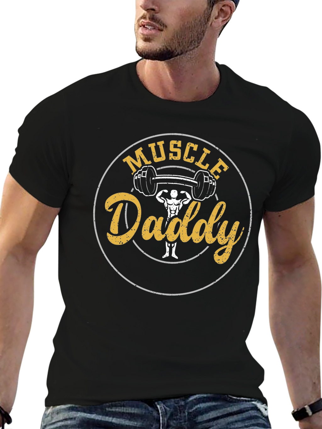 Muscle Daddy Graphic Tee - Black