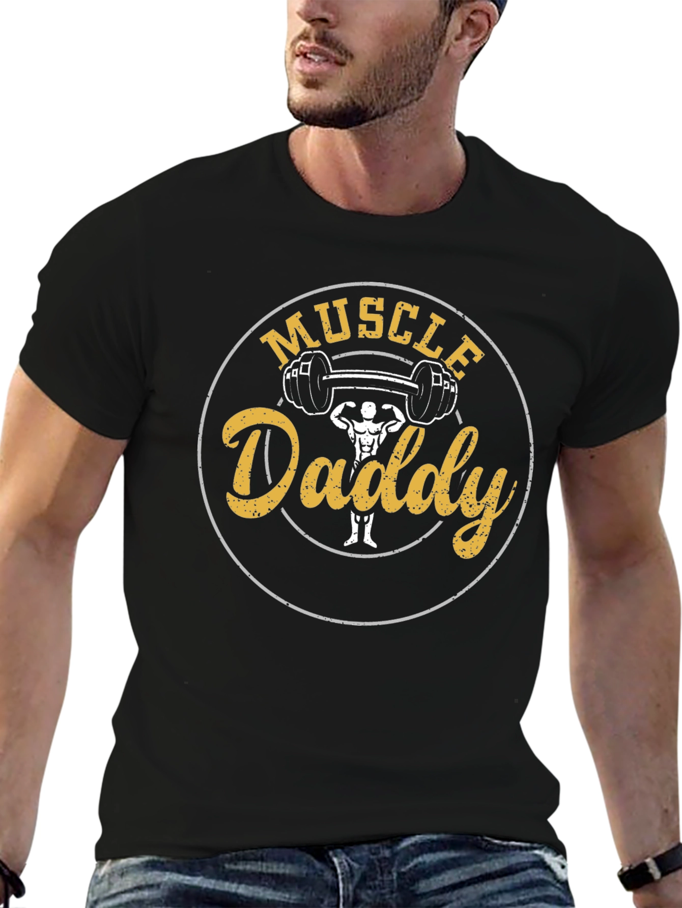 Muscle Daddy Graphic Tee - Black