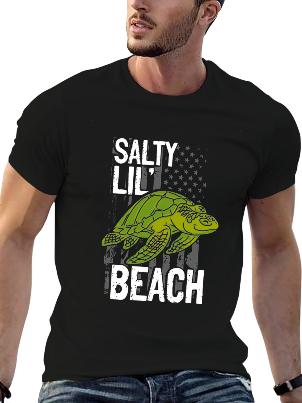 Salty Lil Beach Turtle Graphic Tee