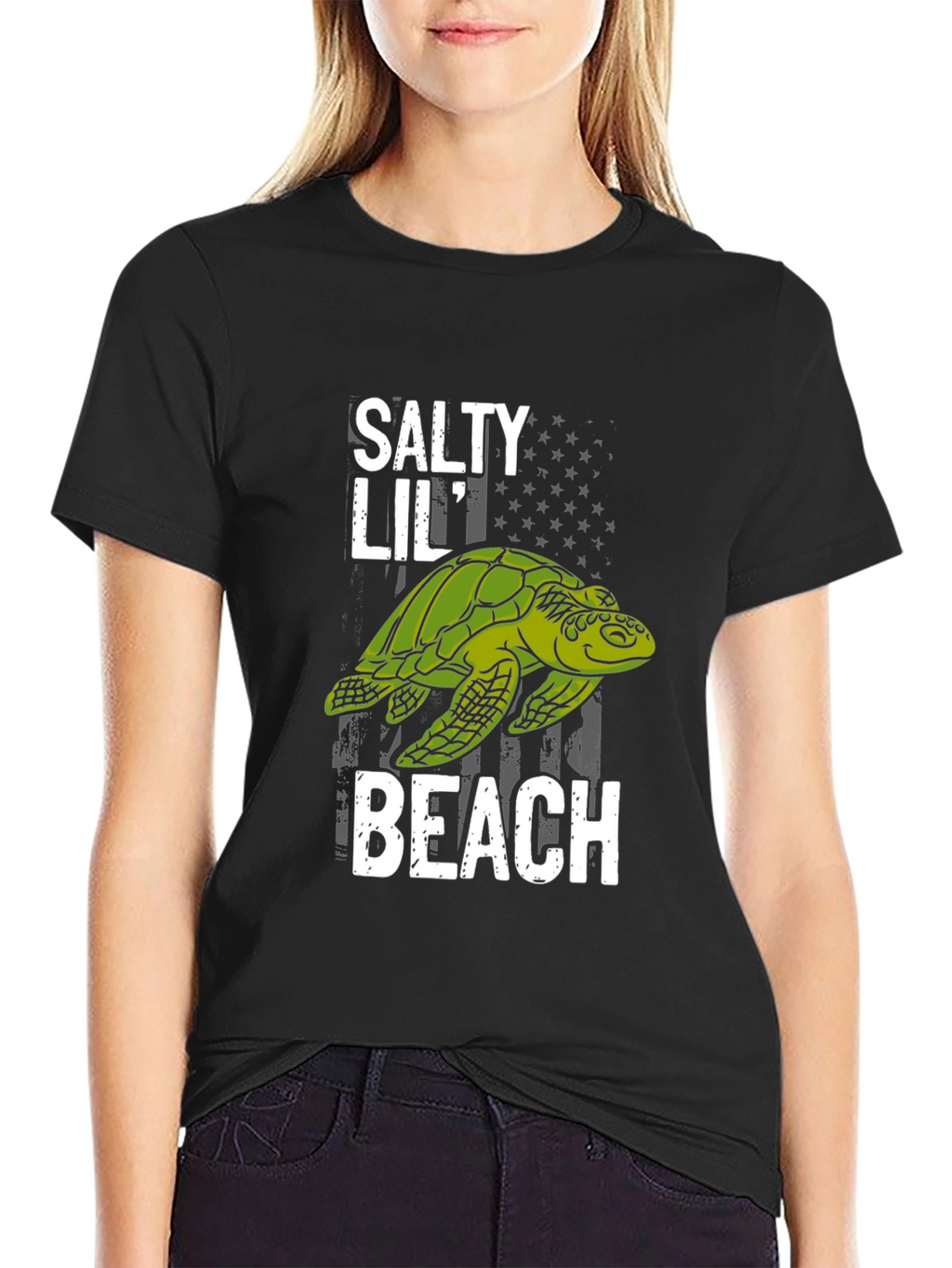 Salty Lil Beach Turtle Graphic Tee