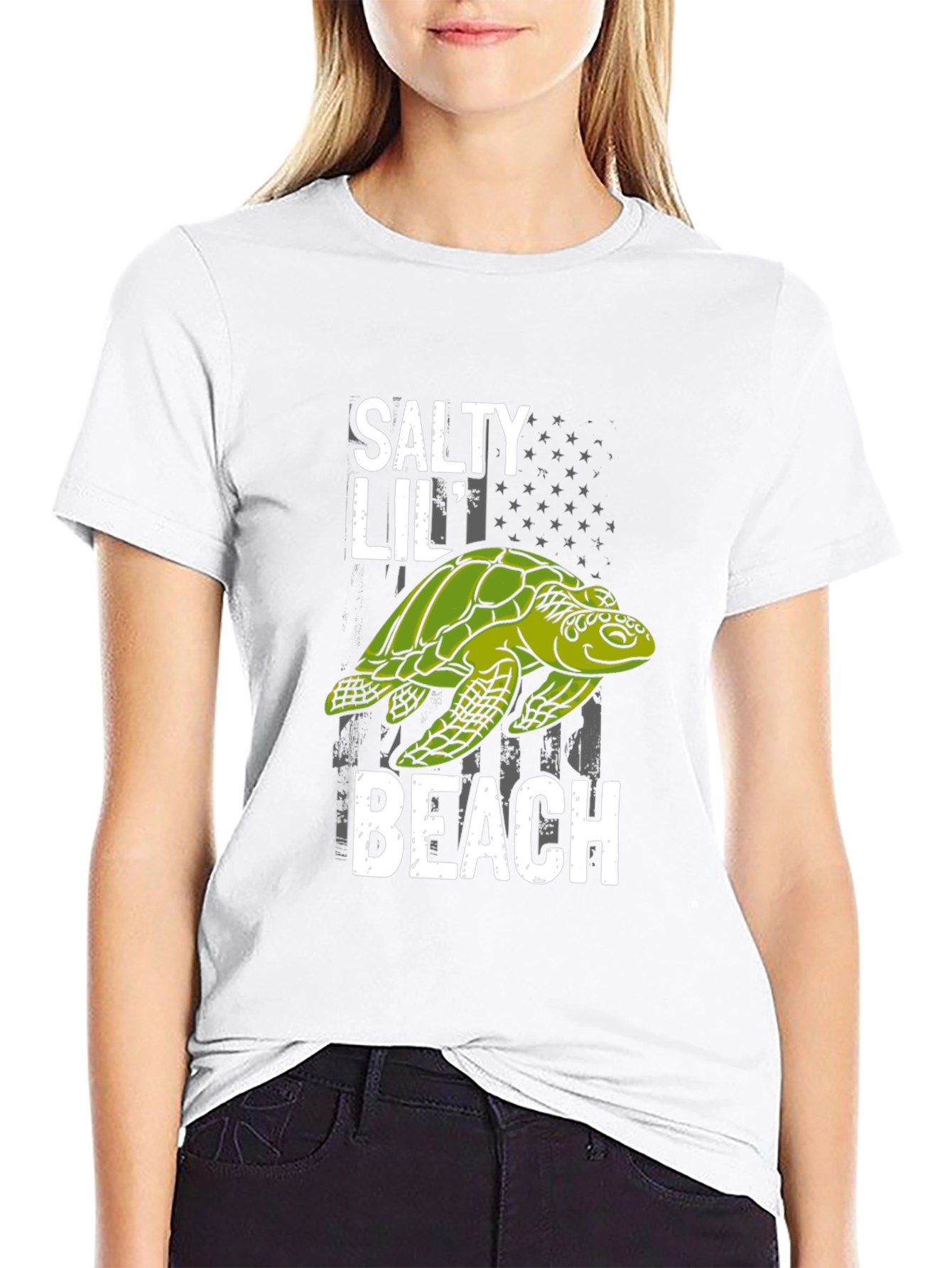 Salty Lil Beach Turtle Graphic Tee