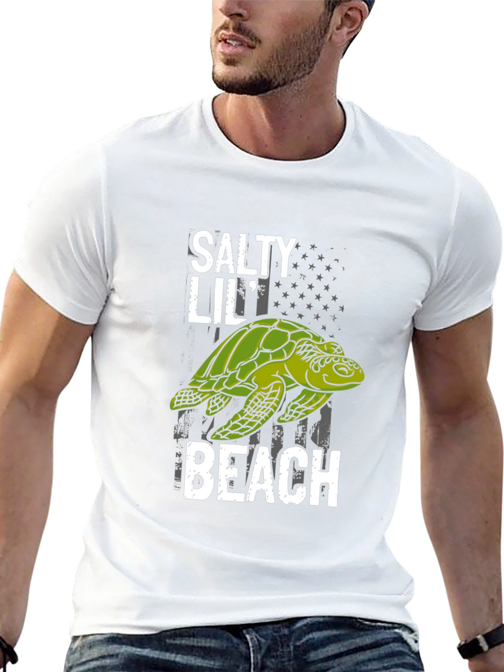 Salty Lil Beach Turtle Graphic Tee